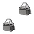 thumbnail image 3 of Youkk Thermal With Oxford Cloth Sturdy And Durable For Work Or School Easy To Polyester Thermal Lunch Bags grey 2Set, 3 of 6