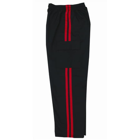 7 oz Black Middleweight Cargo Pants with Red Stripes by Bold - Walmart.com