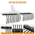 thumbnail image 4 of Kojooin Ultra-Rigid 60 Inch Landscape Rake - Fits 2-Inch Receivers of Tractors, ATVs, UTVs, Ideal for Rock, Grass, and Debris Removal, 4 of 7
