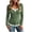Army Green, variant on Henley Button Top for Women Long Sleeve Slim Fit Layered Shirt - Casual Basic Pullover Tunic for Daily Wear and Lounge.