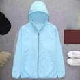 thumbnail image 2 of Sentmoon Mens Long Sleeve Sun Protection Shirts Hooded Neck Jackets Men Zipper Solid Color Loose Mens Athletic Tops Soft and Comfortable Summer for Music Festival XXXXXL, 2 of 4