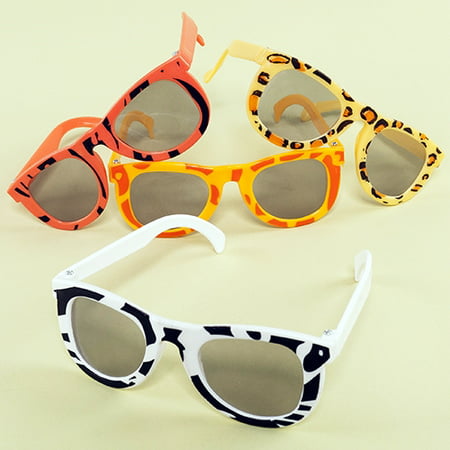 Safari Print Sunglasses - 12 per pack