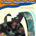 thumbnail image 5 of Monster Cartoon Truck Black Pattern 17" Waterproof Oxford School Backpacks for Teens, S-Shape Padded Straps, for School, Travel, Hiking, Camping, 5 of 5