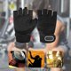 thumbnail image 4 of Guantes Unisex Antideslizantes y Transpirables de Medio Dedo para Gimnasio, para Hombre y Mujer, para Ciclismo, Deportes Al Aire Libre, Levantamiento de Pesas, Almohadillas de Silicona Antideslizante, 4 of 7