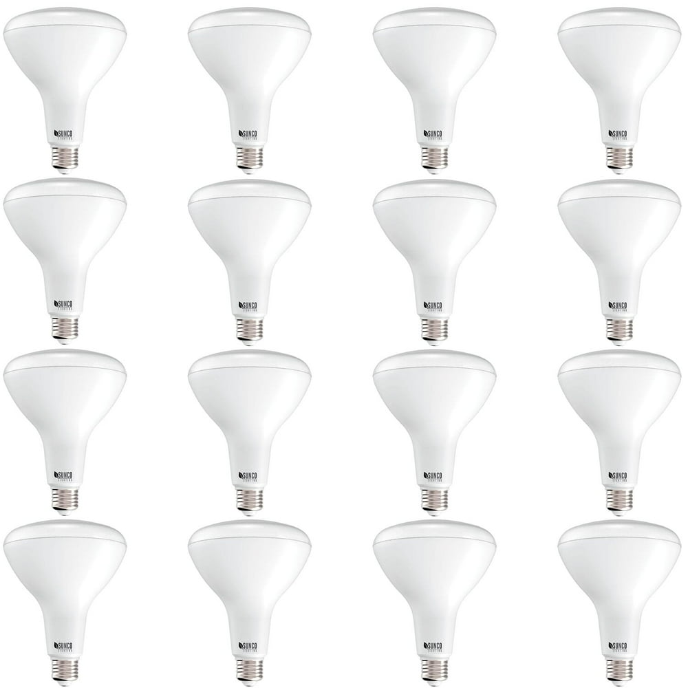 Sunco Lighting 16 Pack BR40 LED Bulb, 17W=100W, Dimmable, 5000K