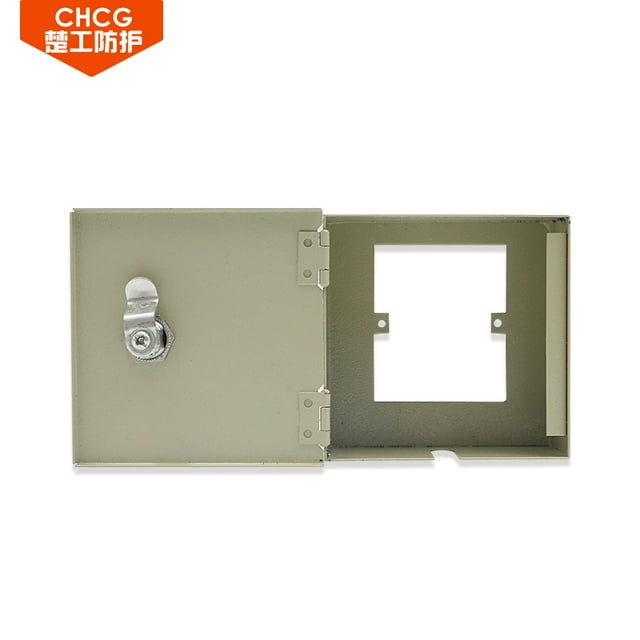 Miangastore Lockbox Metal Plug Cover: Recessed Electrical Outlet Protector - 4.8x4.7x2.8" Lockable Wall Outlet Cover - Protective Heavy Duty Socket Case Without Padlock