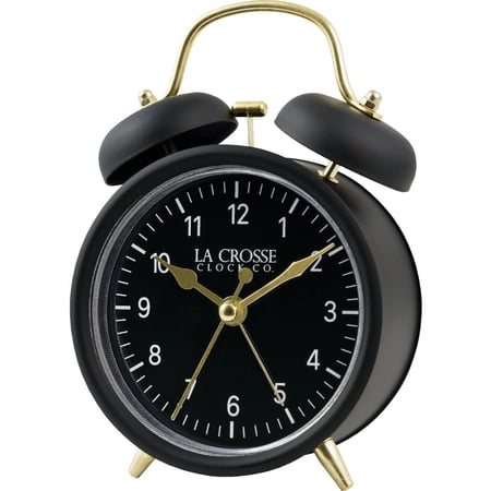 La Crosse Technology La Crosse Clock Co. Black Twin Bell Alarm Clock - Pack of 2