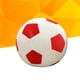 thumbnail image 2 of KAKOWELY Almohada creativa de balón de fútbol, cojines de peluche para el hogar y la oficina (rojo y blanco, 20 cm), 2 of 4