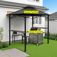 thumbnail image 6 of ​APEX GARDEN ​​Replacement Canopy Top for Model #L-GG001PST-F 8' x 5' Brown Double Tiered Canopy Grill BBQ Gazebo (Top Only), 6 of 6