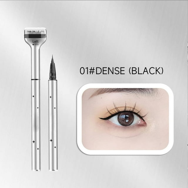 WIFKLSIIPG Bottom Eyelash Stamp Kit 2 in 1 & Lower Eyelash Stamp Set 36 Hours Long Lasting Makeup Bottom Lash Stamp Sweatproof Reusable Bottom Eyelash Kit with Ink 3ml