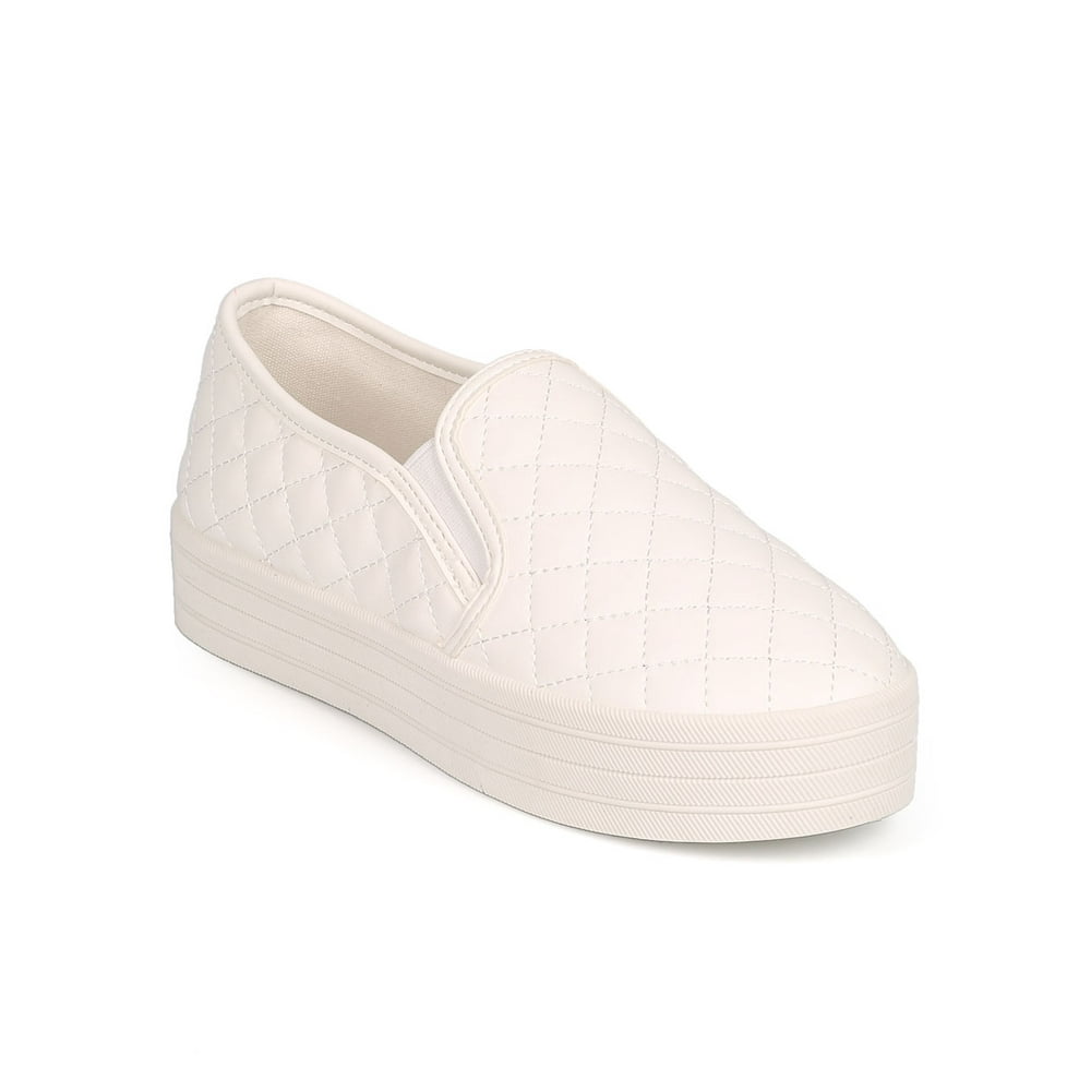 quilted slip on trainers
