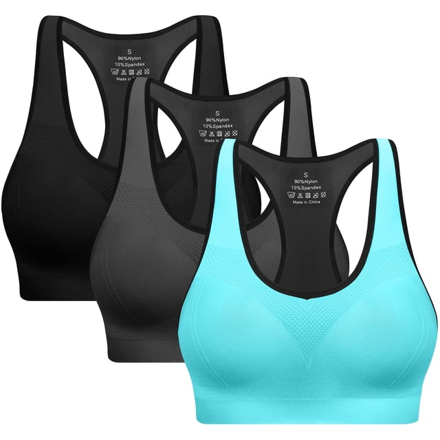 Sujetador deportivo BHRIWRPY Racerback con almohadillas de alto impacto para mujer