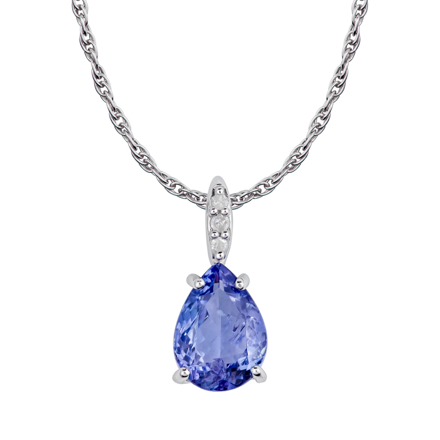 tanzanite teardrop pendant