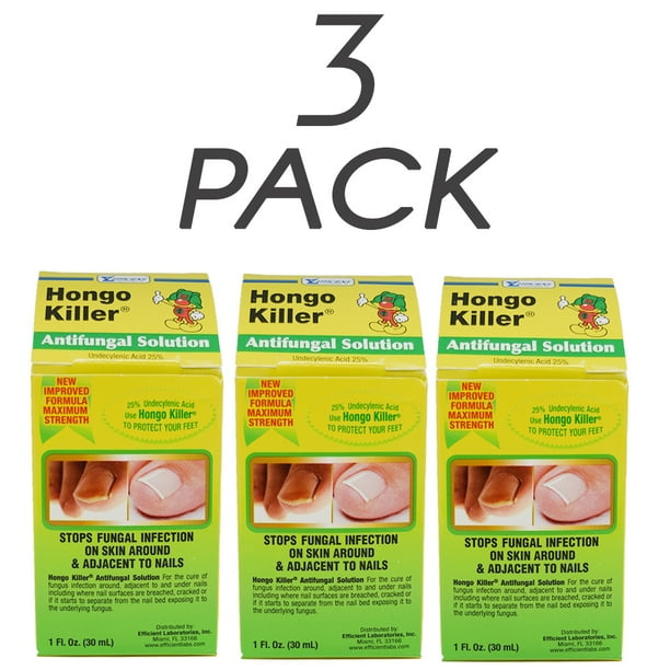 Hongo Killer Antifungal Solution. Treatment for Athlete's Foot, Skin