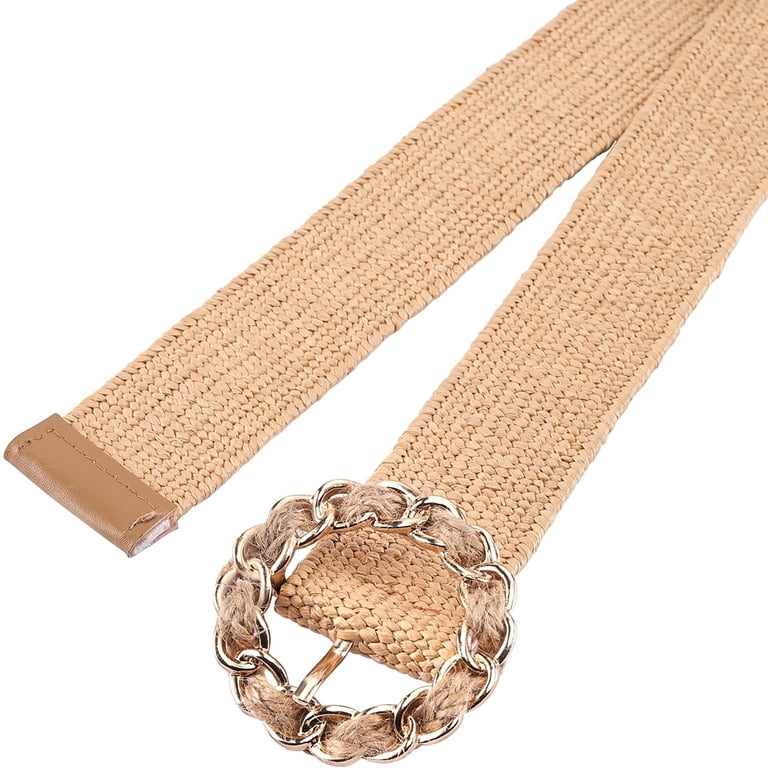 PIKADINGNIS Straw Woven Elastic Stretch Waist Belt Fashion  display picture 3