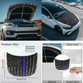 thumbnail image 4 of Yuyamidu Police Flag Auto Side Mirror Wrap with Front Hood Cover for Cars Sedans 3pcs Side View Mirror Cover Car Hood Cover Wrap Fashion Vehicle Exterior Accessories, 4 of 7