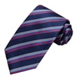thumbnail image 6 of Jacob Alexander Men's Woven Chevron Stripes Pattern Regular Neck Tie - Red, 6 of 7
