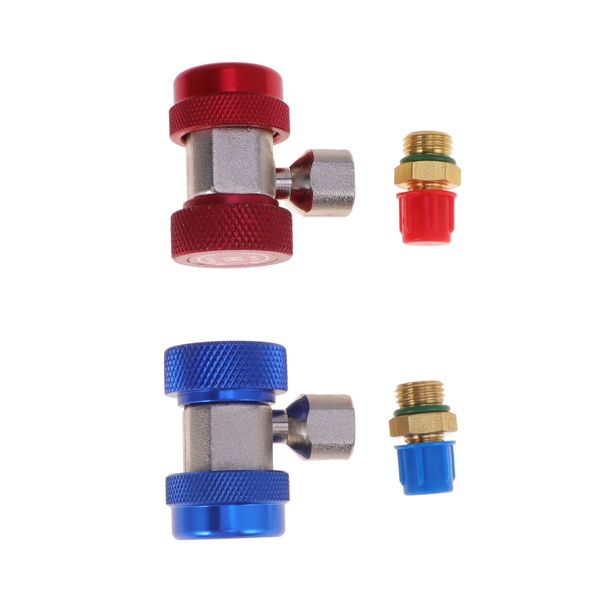 2pcs Manual Coupler Connector Adapter for Car A/C Refrigerant Charging Hose Auto Air