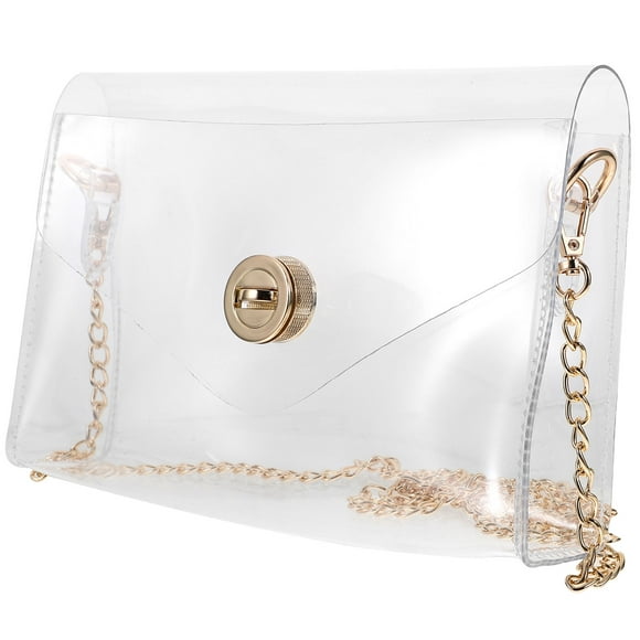 Clear Crossbody Bag Clear Shoulder Purse Chain Bag Women Clear Purse for Travel