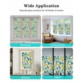 thumbnail image 6 of Window Privacy Film Teal Green Leaves Stained Glass Window Film Decorative Sun Block Window Cover Summer Botanical Pastoral Rustic Window Clings Static Adhesive Sticker for Bathroom 17.7"x78.7", 6 of 6
