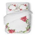 thumbnail image 1 of Juego de Ropa de Cama ABPHQTO 3 Piezas Corona de Navidad Acuarela con Muérdago y flor de Pascua, 1 of 1