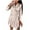 Rose Gold, variant on Dgankt Dresses for Women Spring and Summer Blazer Collar Double-Breasted Long Sleeve V Neck Pleated Mini Dress,Sizes S-2XL