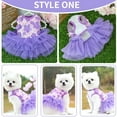thumbnail image 4 of Dog Dresses For Small Dogs Summer Cute Tutu Princess Dress Pet Skirt Apparel Puppy Clothes Costume Peach Blossom Cat Dress Outfits 2-Pack, 4 of 4