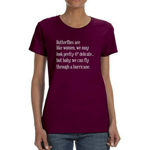 We Can Fly Through A Hurricane T-Shirt Women -Smartprints Designs, Female 4X-Large