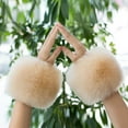 thumbnail image 2 of Breezora Manches de Poignet d'Hiver pour Femmes avec Design Épais Chaud Coupe-Vent pour Protection des Poignets par Temps Froid Kaki, 2 of 3