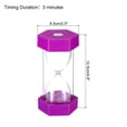 thumbnail image 2 of Uxcell 3 Minute Sand Timer, Hexagon Small Sandy Clock, Count Down Sand Glass Purple, 2 of 5