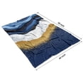 thumbnail image 4 of Blue and Gold Marble Glitter Waves Pattern Blanket,Comfortable Soft Flannel Throw Blanket,All Season,Warm Lightweight Blankets for Sofa Bed Couch Living Room Chair,40"x50", 4 of 4