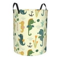 thumbnail image 2 of Balery Seahorse Round Laundry Basket with Handles Waterproof Freestanding Laundry Hamper for Clothes Toys in the Dorm and Family-Medium, 2 of 8