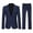 Navy Blue, variant on Men's Solid Color Single-Breasted One-Button Suit Set (Jacket + Pants) with Side Vents - Slim Fit Spring Formal Wear Two-Piece
