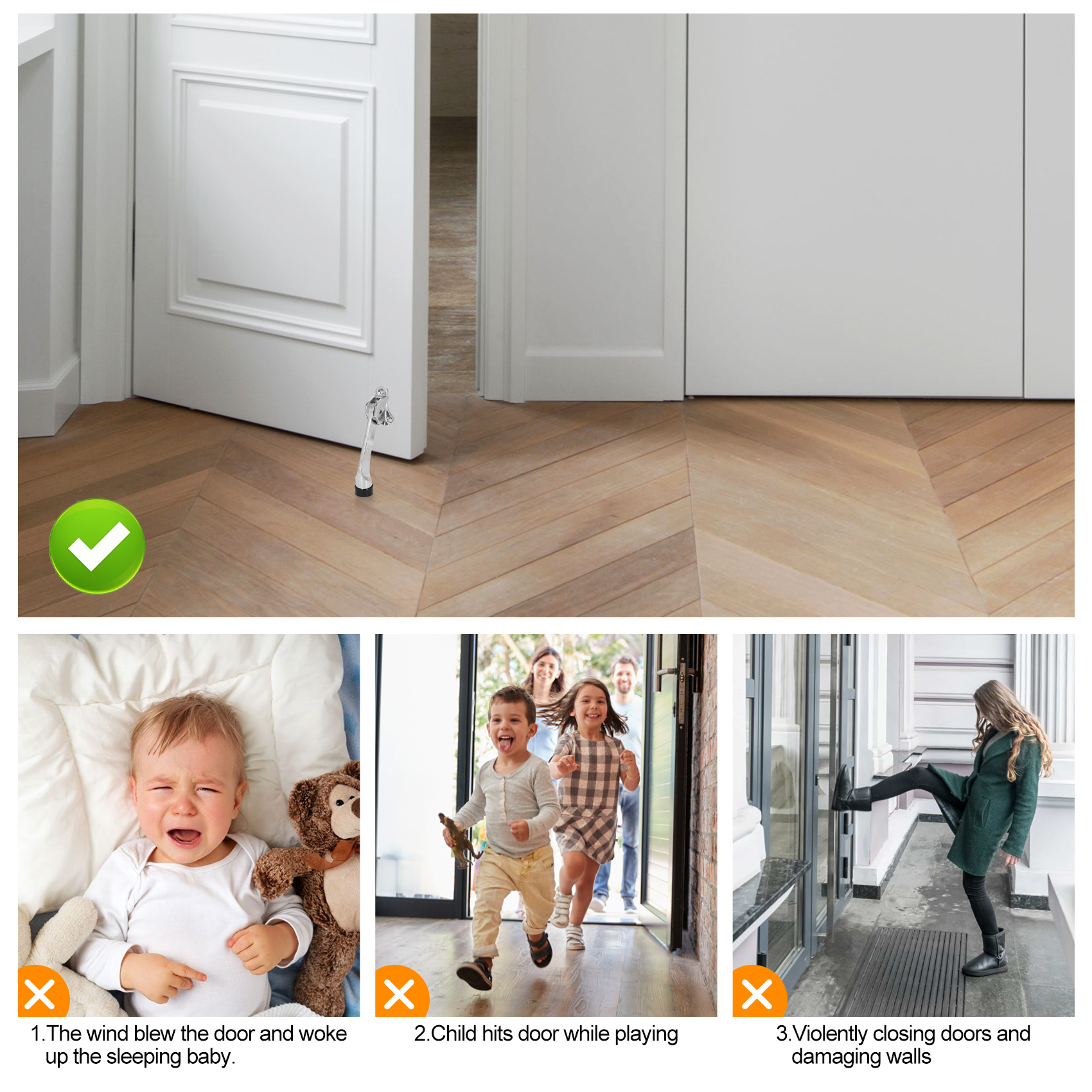 Huryfox Heavy Duty Kickdown Door Stops (2-Pack) photo 8