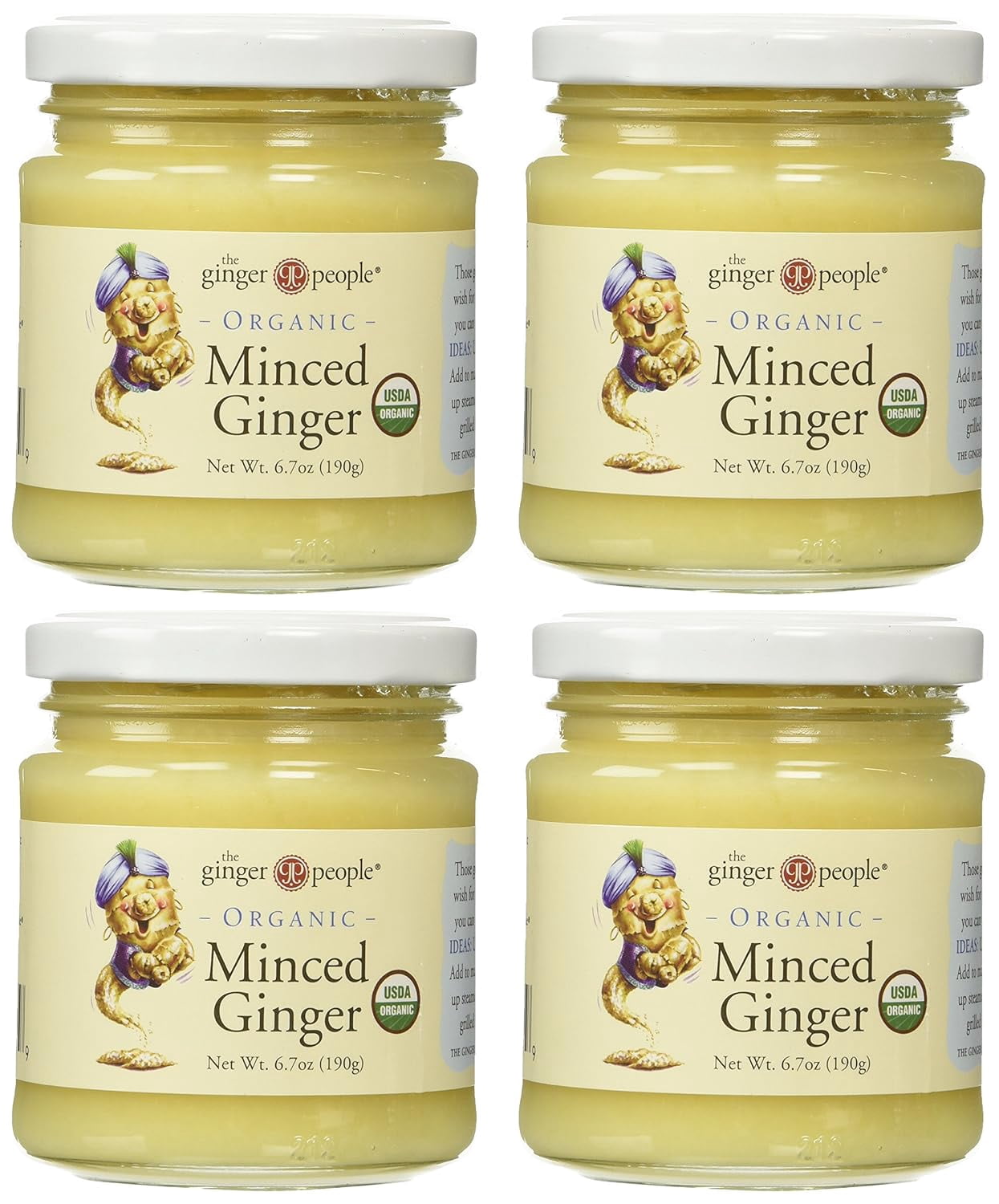 Ginger People Organic Minced Ginger 6.7 oz Pack of 4