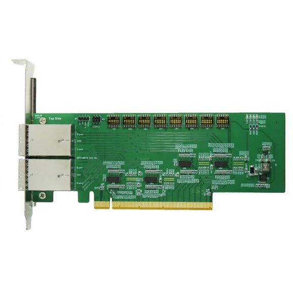 External Mini SAS HD 1x2, 4X (SFF-8674) Dual-port with ReDriver to PCIe x16 Gen4 AIC