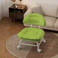 thumbnail image 4 of Tabouret à Dossier Pivotant avec Roues, Siège Rond Compact pour la Maison/le Bureau, Soutien Ergonomique, Vert, 4 of 9