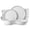 White (Black Rim)-24 Piece (Service for 6), variant on 18 Piece (Service for 6) White Porcelain Dinnerware Set