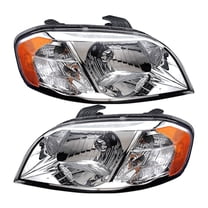 New Pair Of Headlights Compatible With Chevrolet Aveo Base Sedan LT LS 2007 2008 2009 2010 2011 By Part Numbers 96650526 96650525 GM2503273 GM2502273
