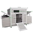 thumbnail image 4 of 56''Large Wooden Chicken Coop Outdoor Hen House Hutch Poultry Cage for Outdoor with 2 Sides Nesting Boxes Chicken Cage Ramps, Removable Tray for Easy Cleaning, 4 of 7