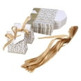 thumbnail image 2 of 50pcs Wedding Candy Boxes Printed Boxes with Stitched Ribbon Decent Chocolate Treat Boxes(Golden), 2 of 9