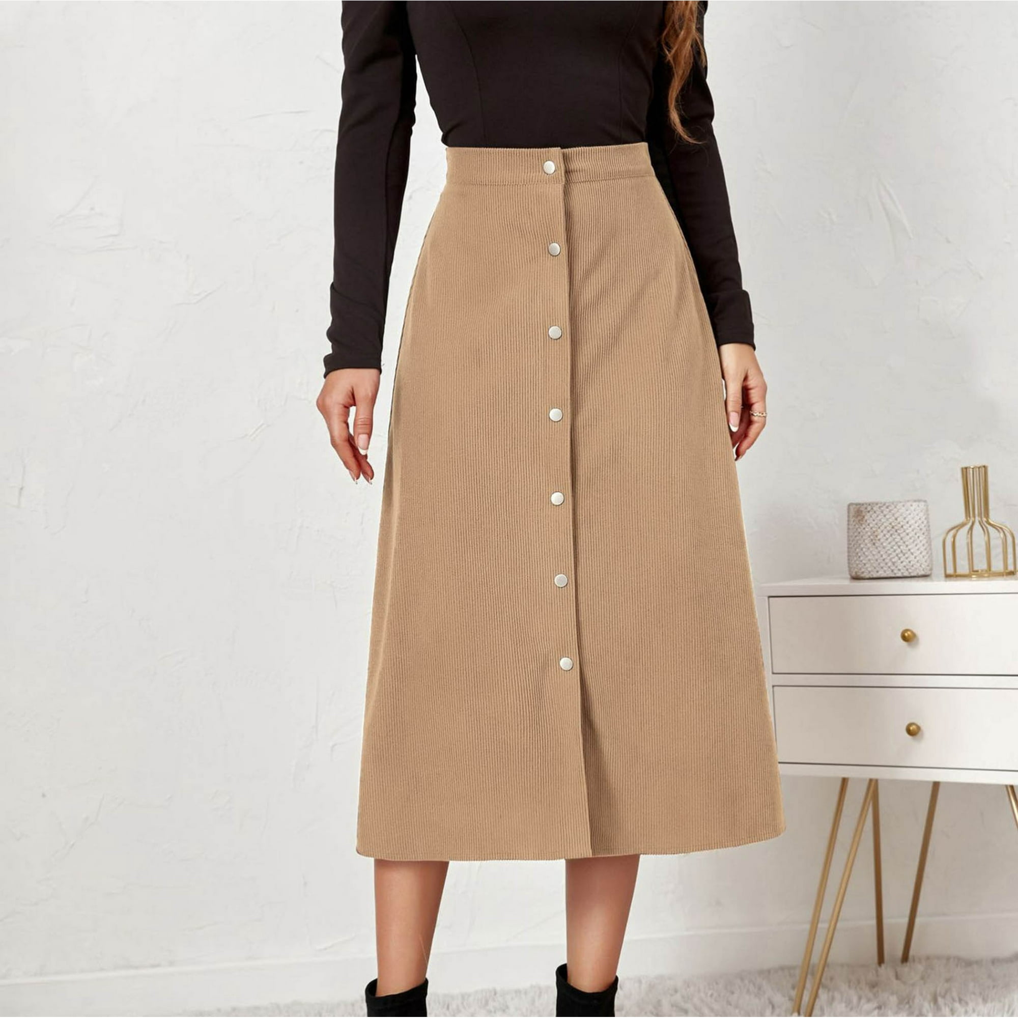 Noir Handmade Mini-jupe pour femme au look Powerwet. - Noir - 46