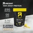 Ascent Native Fuel Whey Protein Powder, Vanilla Bean, 2 lbs