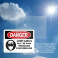 thumbnail image 6 of Safety Glasses Must Be Worn Compressed Air OSHA Danger Rigid Plastic Sign 24 Inch x 18 Inch - 5 Pack, 6 of 8