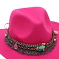 thumbnail image 4 of Leey-World Toddler Boys Cowboy Hat, Western Hat for Kids, Leather Hatband Baby Cowgirl Hat for Girls Size,3-8 Years, 4 of 4