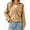 Khaki, variant on Long Sleeve Double Breasted Women Casual Trench Coat Crop Jacket