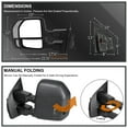 thumbnail image 4 of Spec-D Tuning Power Heated Tow Mirrors w/ Temperature Sensor +Smoke LED Signal Compatible with 2017-2019 Ford F250 F350 F450 Super Duty Left + Right Pair, 4 of 7