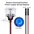 thumbnail image 4 of serony LED Push Button Cool Small Rocker Buttons Multipurpose Fashionable Special Design Arcade Press Gaming Game Machine Arcades Transparent White 30mm Electrical Main, 4 of 8