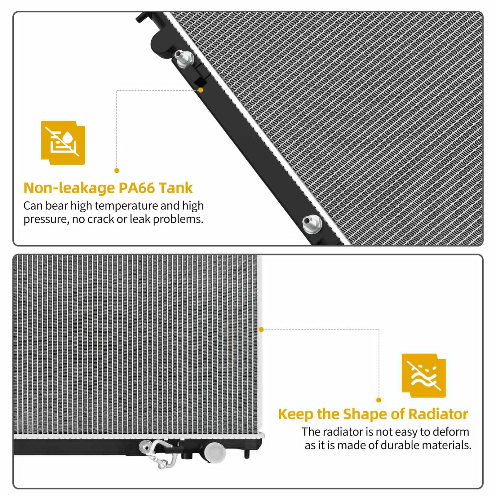 RVNI Radiator Compatible with 2002-2006 Nissan Altima /2004-2006 Maxima 3.5L V6 Radiator Aluminum