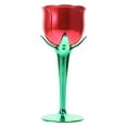 thumbnail image 2 of WEUVEB Red Plastic Wine Glasses Rose Shaped Reusable for Home Parties, 2 of 8